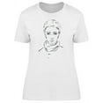 thumbnail image 1 of Woman Face With Short Hair Scarf T-Shirt Women -Image by Shutterstock, Female Small, 1 of 2