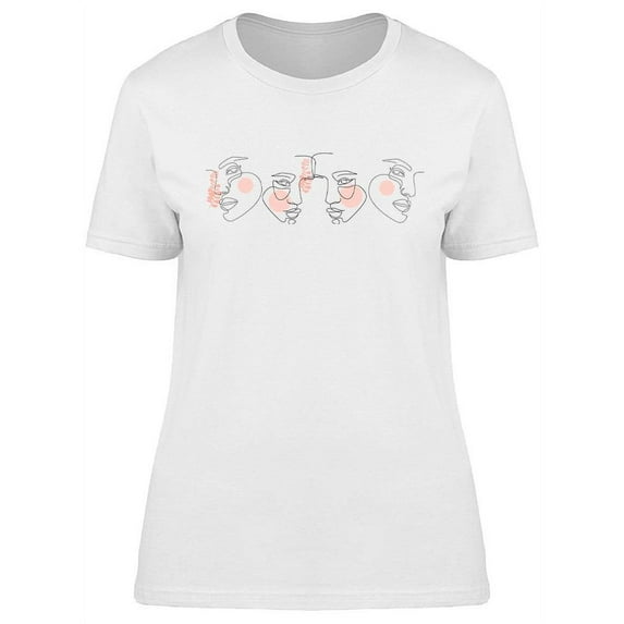 Woman Faces T-Shirt Women -Image by Shutterstock, Female Large
