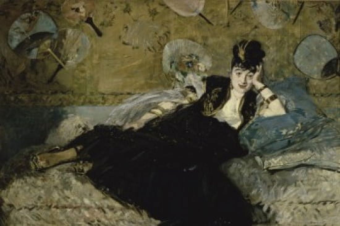 Woman with Fans (La Dame aux Eventails) c 1873 Edouard Manet (1832-1883French) Oil on Canvas Musee dOrsay Paris Canvas Art - Edouard Manet (18 x 24)