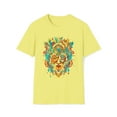 thumbnail image 1 of Woman Floral Feathers Unisex Softstyle T-Shirt Boho Egyptian Style, 1 of 3