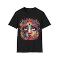 thumbnail image 1 of Woman Floral Third Eye Unisex Softstyle T-Shirt Boho Native American Style, 1 of 3