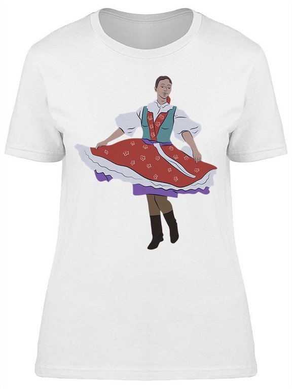 Woman Folklore Dancer T-Shirt Women -Image by Shutterstock, Female Medium
