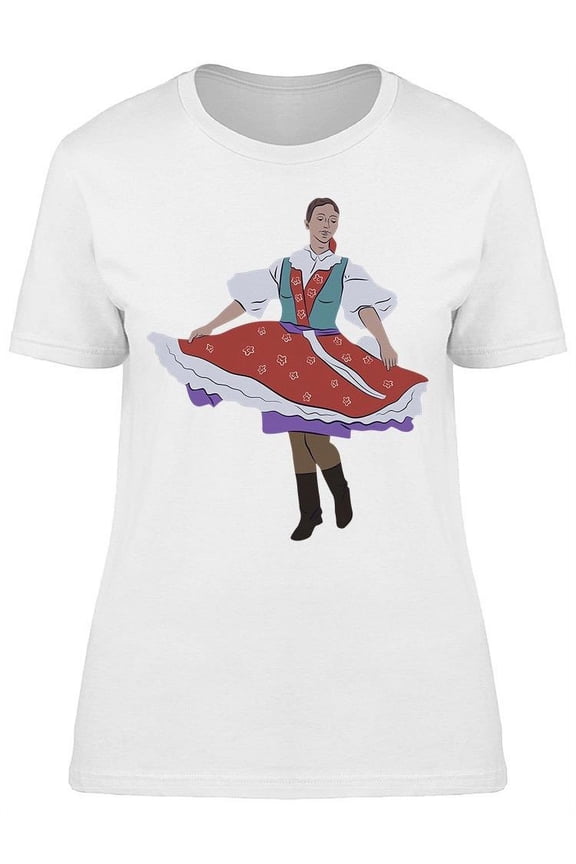 Woman Folklore Dancer T-Shirt Women -Image by Shutterstock, Female Medium