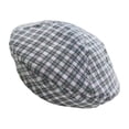 thumbnail image 1 of Woman Girl Spring Summer Berets Hats Portable Vintage Cap Plaid Pattern Fashion Headwear Gifts for Outdoor Activity Party Gray, 1 of 10