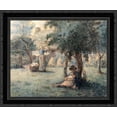 thumbnail image 1 of Woman Hanging Her Laundry 24x20 Black Ornate Wood Framed Canvas Art by Millet, Jean Francois, 1 of 2