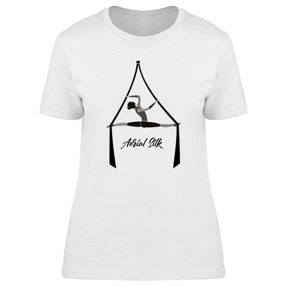 Woman Hanging In Aerial Silks T-Shirt Women -Image by Shutterstock, Female x-Large