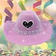 thumbnail image 1 of Women's Hat Pink Cowgirl Hats for Girls Sequin Hats for Women Sparkly Cowgirl Hat Cute Hats for Women Disco Hat, 1 of 3