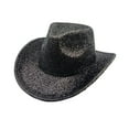 thumbnail image 1 of Woman Hats Womens Black Cowboy Hat Sequin Hats for Women Sparkle Cowgirl Hat Funny Cowboy Hat Wedding Cowboy Hat, 1 of 3