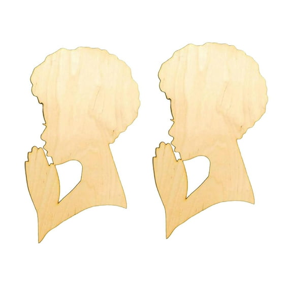 Woman Head Shape Wooden Craft Model DIY Cutout Craft Base , E E