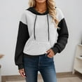 thumbnail image 1 of Woman Hoodies White Waffle Hoodies Long Sleeve Casual Women's Hoodies Pullover Winter Hoodie XL, 1 of 4