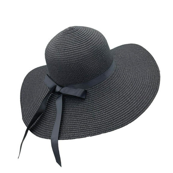 Woman Hot Girl Hat Leisure Hat Outdoor Anti-uv Wide Brim Sunshades Straw Hat Floppy Hat Multi-Color