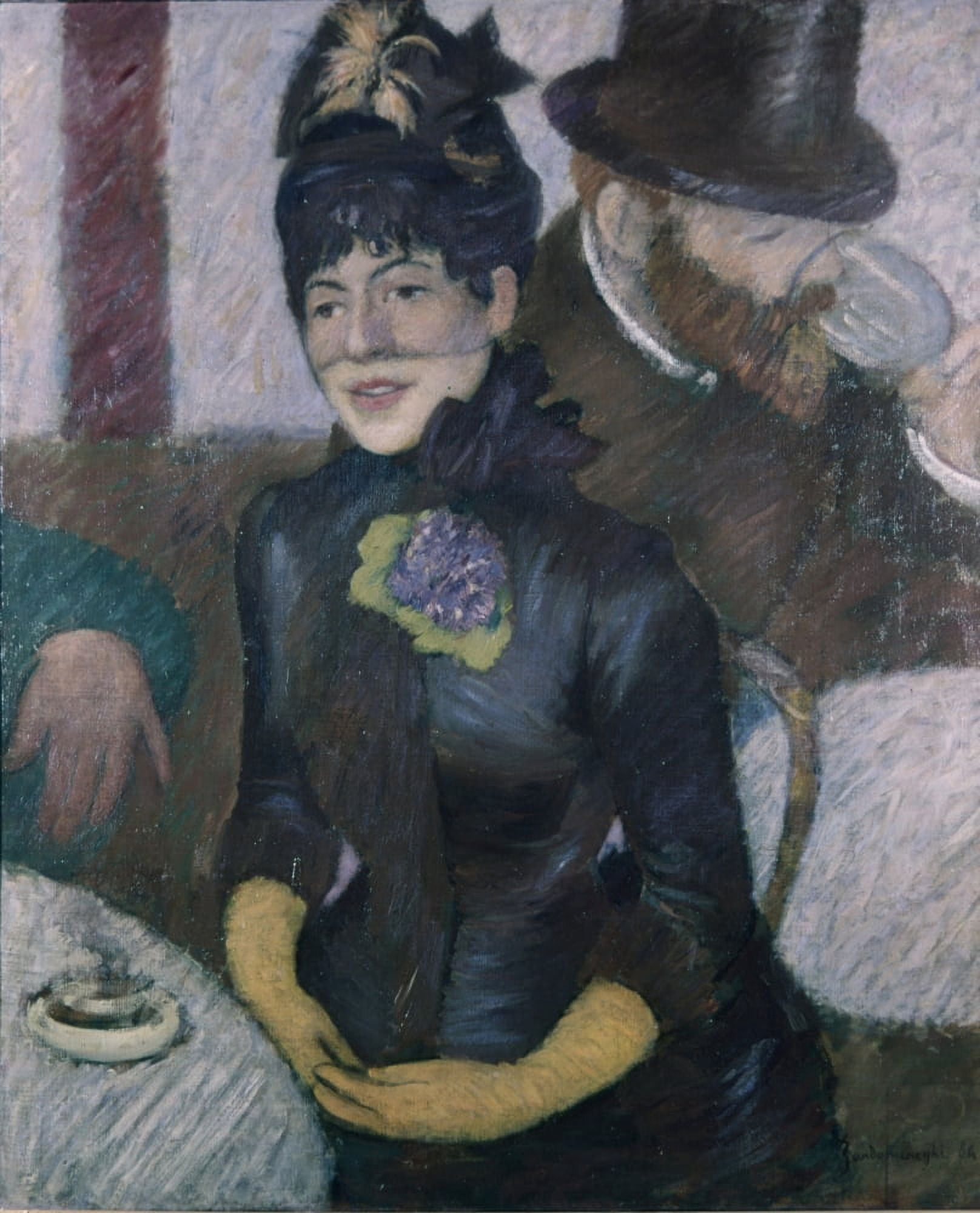 Woman In A Bar (Femme Au Bar) Canvas Art - (24 x 36)