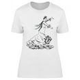 thumbnail image 1 of Woman In Frill Dress T-Shirt Women -Image by Shutterstock, Female Large, 1 of 2