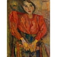 thumbnail image 1 of Woman In Red Blouse Fine Art (18 x 24), 1 of 1