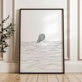 Sea Drawinds Woman In Sea Single Line Wall Art Print, Black And White Feminist Decor ...