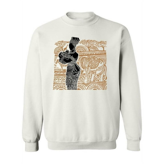 Woman In The Savanna Sketch Sweatshirt Women -Image by Shutterstock, Female x-Large