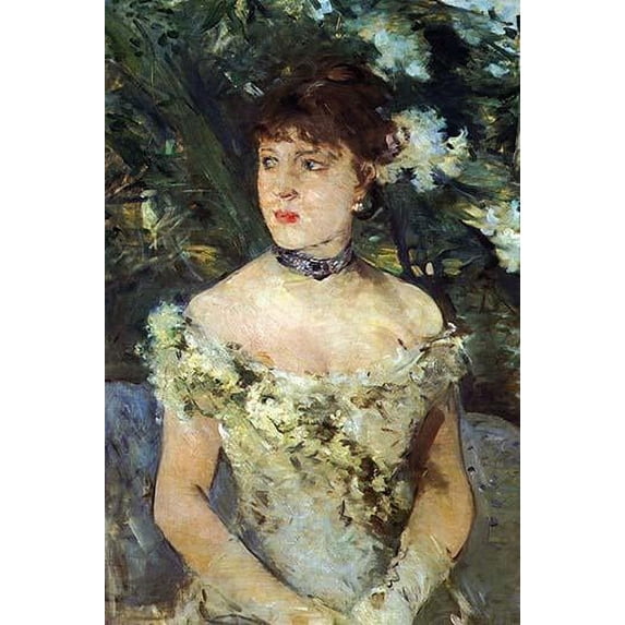Woman In off the Shoulder Victorian Gown Poster Print by Berthe Morisot (18 x 24)