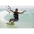 thumbnail image 1 of Woman Kitesurfing In Costa De La Luz; Tarifa, Cadiz, Andalucia, Spain Poster Print (19 x 12), 1 of 3