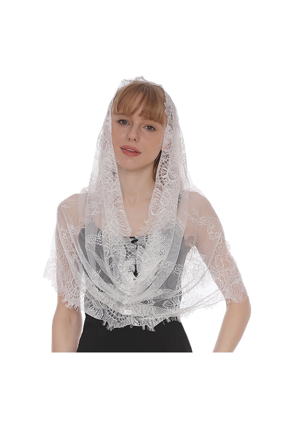 Woman Lace Wrap Mantilla Shawl for Wedding Church Mantilla Breathable Shawl Wrap Wedding Mantilla Lace Shrug