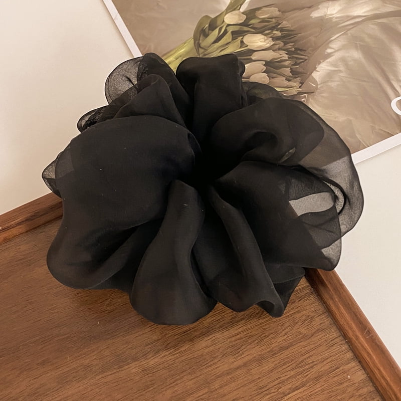 Woman Large Organza Scrunchies Girls Sweet Chiffon Rubber Tie Band Elastic Hair Bands Ponytail Holder Ins Hair Accessories