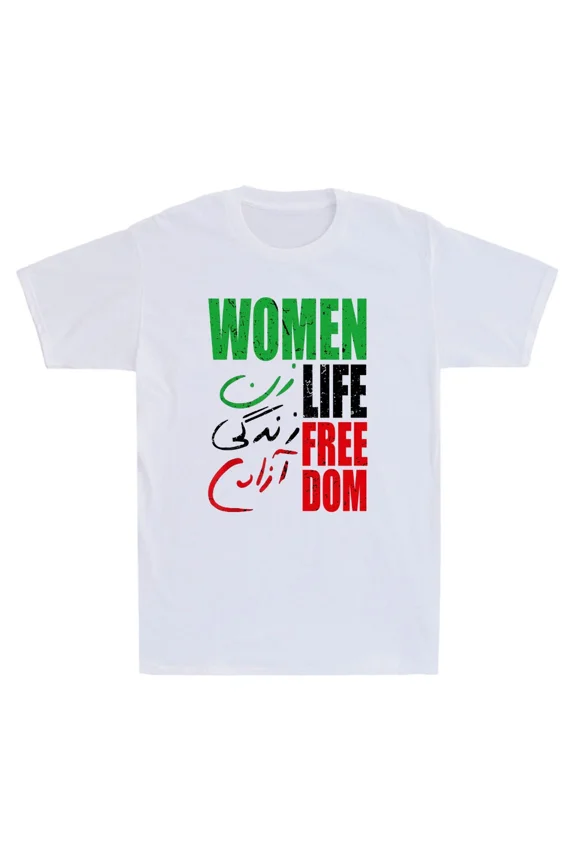 Woman Life Freedom Zan Zendegi Azadi Farsi Stand With Iran Unisex T-Shirt