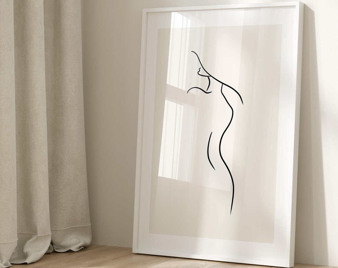 Woman Line Art Minimalist Wall Art Bedroom Decor Large Wall Art woman-line-art-minimalist-wall-art-bedroom-decor-large-wall-art