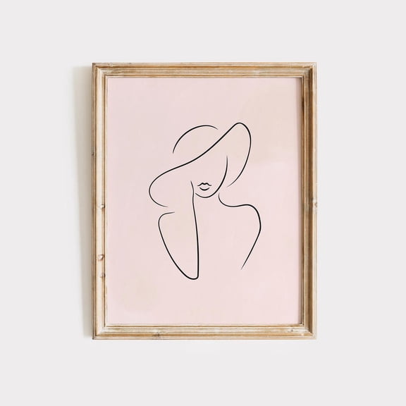 Woman Line Drawing Art Print Minimalist Feminine One Line Wall Home Decor Female Body Print Poster Modern Body Line Art Wall Art