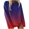 thumbnail image 1 of Woman Long Sleeve Round Neck Printing Blouse Autumn Causal Pullover Tops for Women Fashion Red,M, 1 of 5