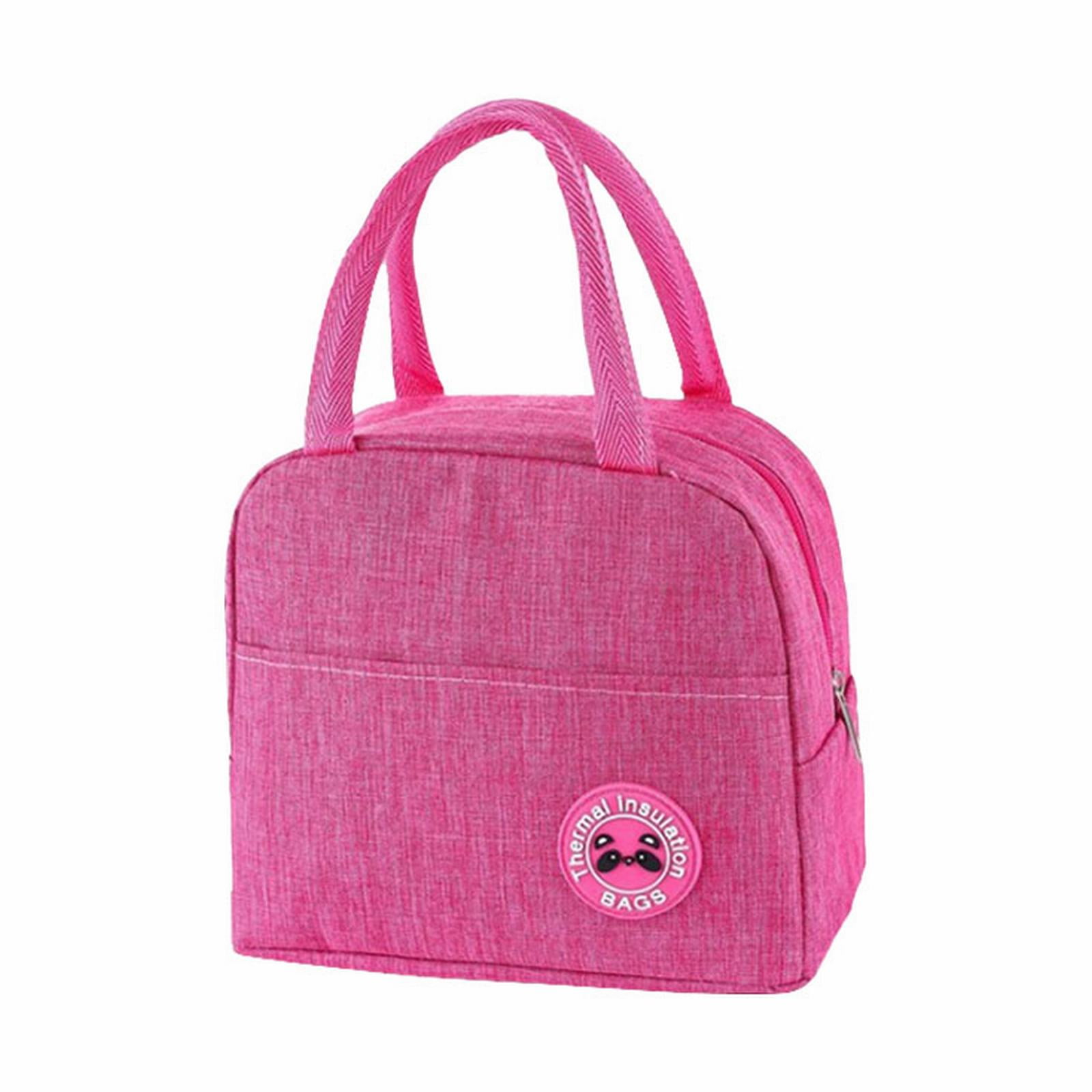 Woman Lunch Bag for Work Rose Washable Food Prep Thermal Lunch Tote for