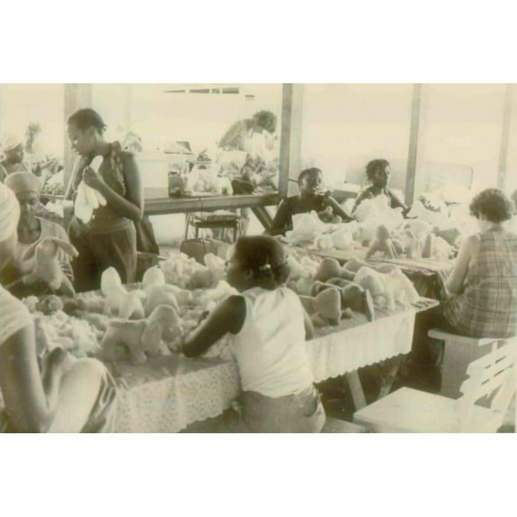 Woman Making Stuffed Animals At The People'S Temple Agricultural Project. Jonestown History