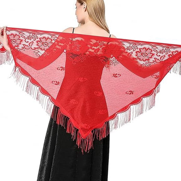 Woman Mantilla Lace Shawl Wedding Church Tulle Scarf Soft Sheer Wrap Wedding Mantilla Shawl Lace Shrug
