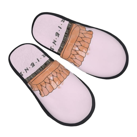 Woman Men Friend TV Show Home Shoes Warm Memory Foam Cotton Slippers