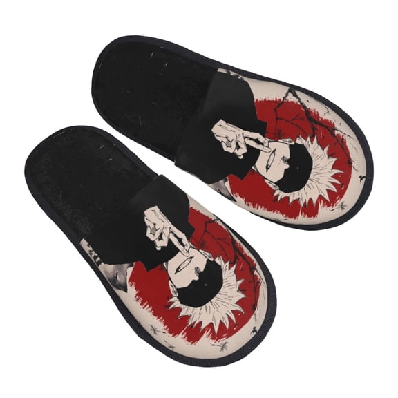 Woman Men Jujutsu Anime Kaisen Home Shoes Warm Memory Foam Cotton Slippers