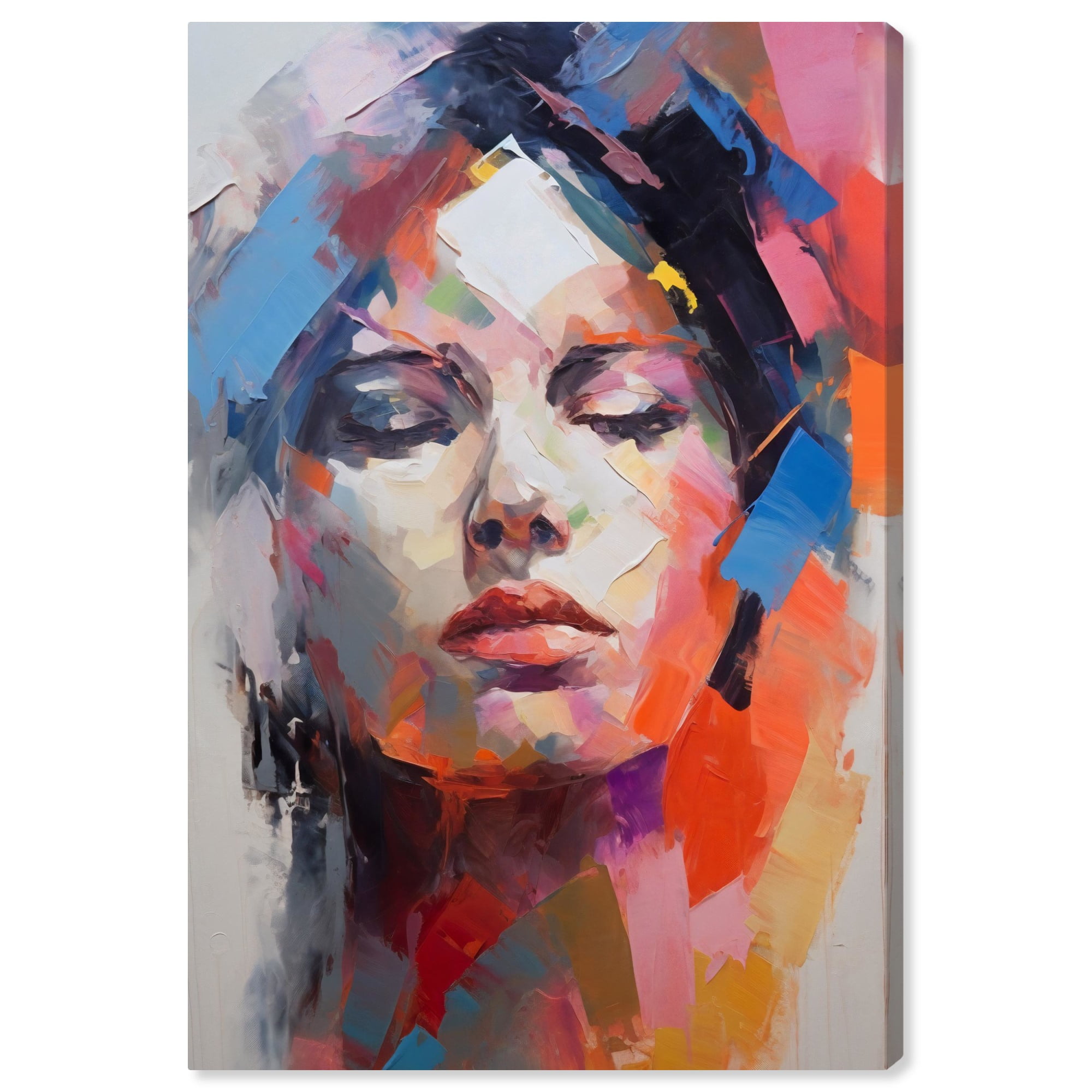 Vibrant Abstract Multicolor Canvas Wall Art, 10" x 15"