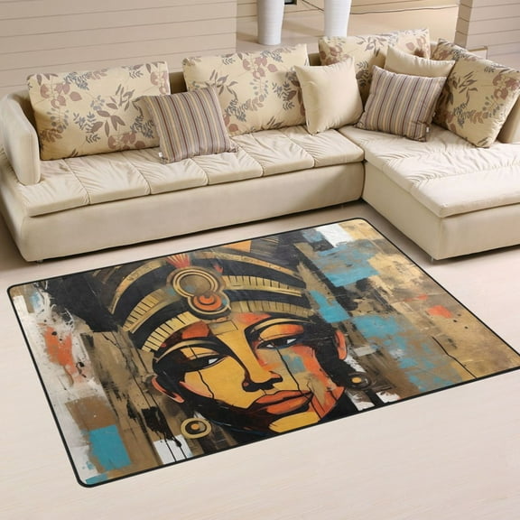 Woman Of Face Area Rug Washable Floor Carpet Mat 60 x 39 inch for Bedroom Living Room Kids Room Home Decor