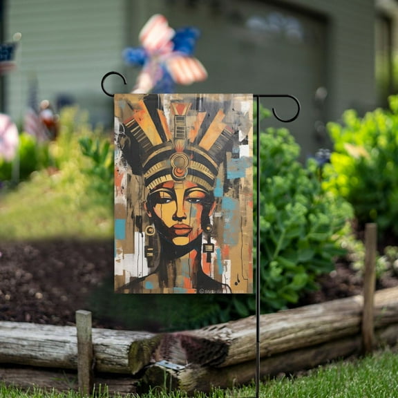 Woman Of Face Garden Flag Double Sided Outdoor Banners for Courtyard Outdoor Lawn Farmhouse Holiday Decorations