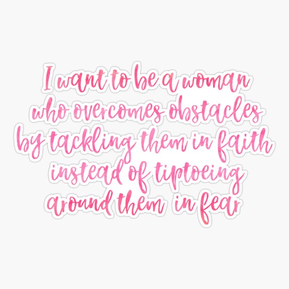 Woman Of Faith Identity Sticker