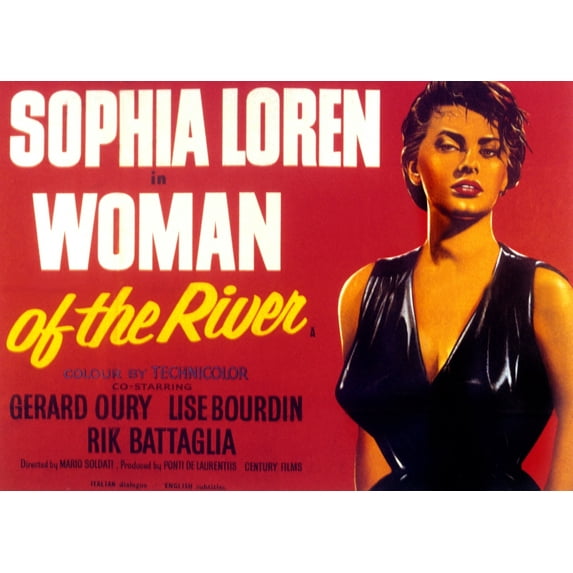 Woman Of The River (Aka La Donna Del Fiume) Sophia Loren 1955 Movie Poster Masterprint (14 x 11)