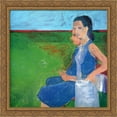 thumbnail image 1 of Woman Outside 30x28 Large Gold Ornate Wood Framed Canvas Art by Richard Diebenkorn, 1 of 2