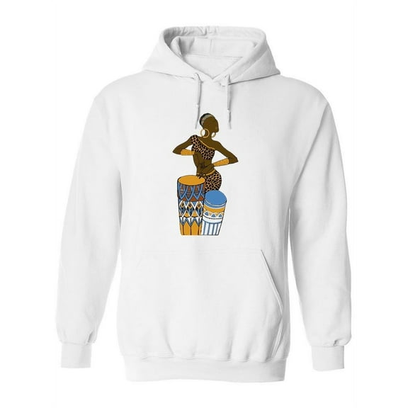 Woman Paint With Drums Hoodie Women -Image by Shutterstock, Female 3X-Large