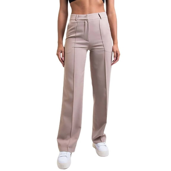 Woman Pants Clothing Womens Casual Solid Slim Fit High Waisted Wide Leg Pants Straight Leg Trousers Suit Pant Casual Pants for Women