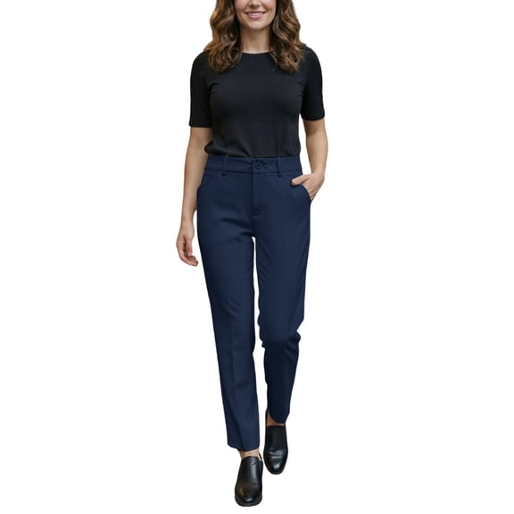 Woman Pants High Waisted Straight Wide Leg Baggy Dark Blue Pant Womens Pants Casual Comfortable Work Pants Womens Work Clothes Women's Dress Pants