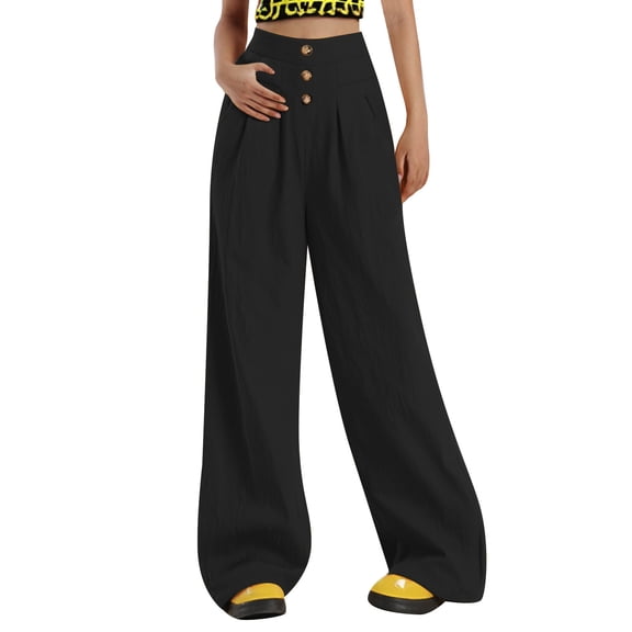 Woman Pants Straight Leg Baggy Black Pants Womens Pants Casual Comfy Work Pants Women Outfits