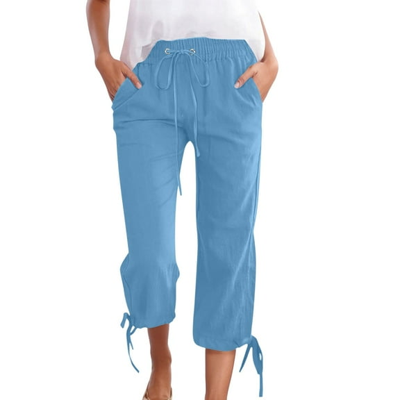 Woman Pants Straight Leg Baggy Blue Pants Womens Pants Casual Comfortable Pants Women Summer Clothes