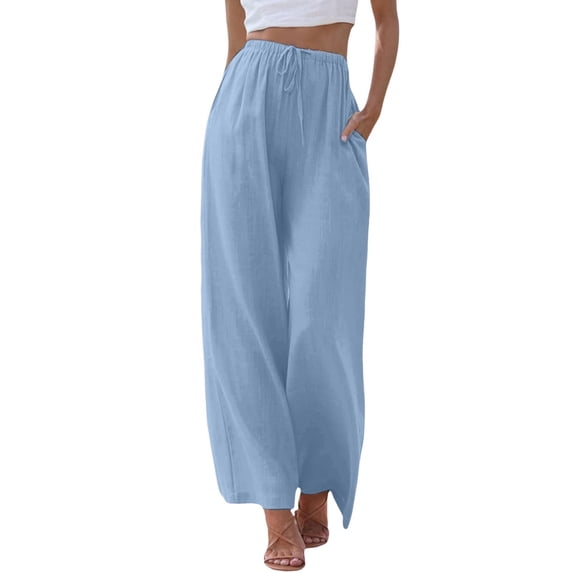 Woman Pants Straight Wide Leg Baggy Light Blue Pant Womens Pants Casual Comfy Dress Pants Womens Trendy Clothes