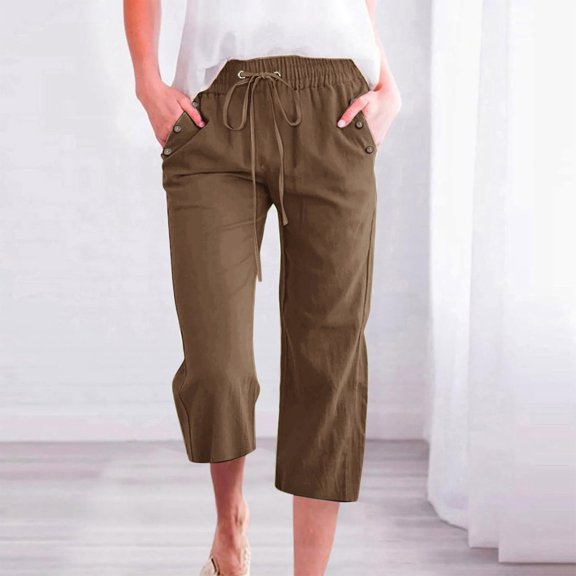 Woman Pants Straight Wide Leg Baggy Pants Capris Pants Women Casual Soft Pants Women Outfits