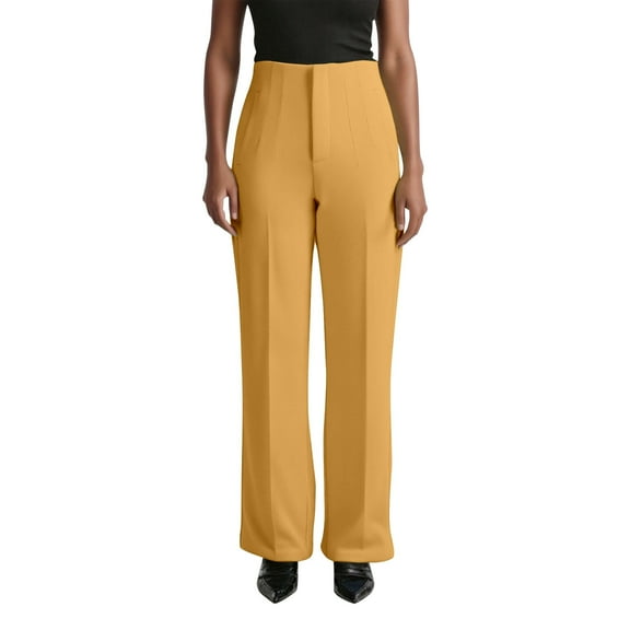 Woman Pants Wide Leg Straight Baggy Yellow Pants Womens Pants Casual Comfy Work Pants Womens Work Clothes Women Summer Clothes
