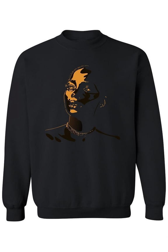 Woman Portrait Side View Paint Sweatshirt Women -Image by Shutterstock, Female 4X-Large