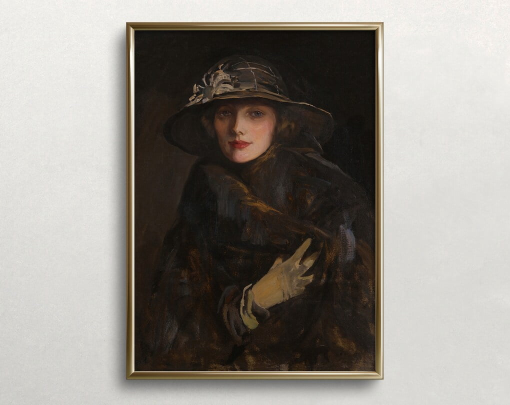 Woman Portrait Victorian Woman Vintage Wall Art Moody Wall Decor Dark ...