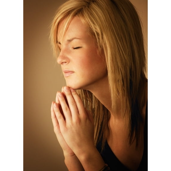 Woman Praying Poster Print by Don Hammond / Design Pics
